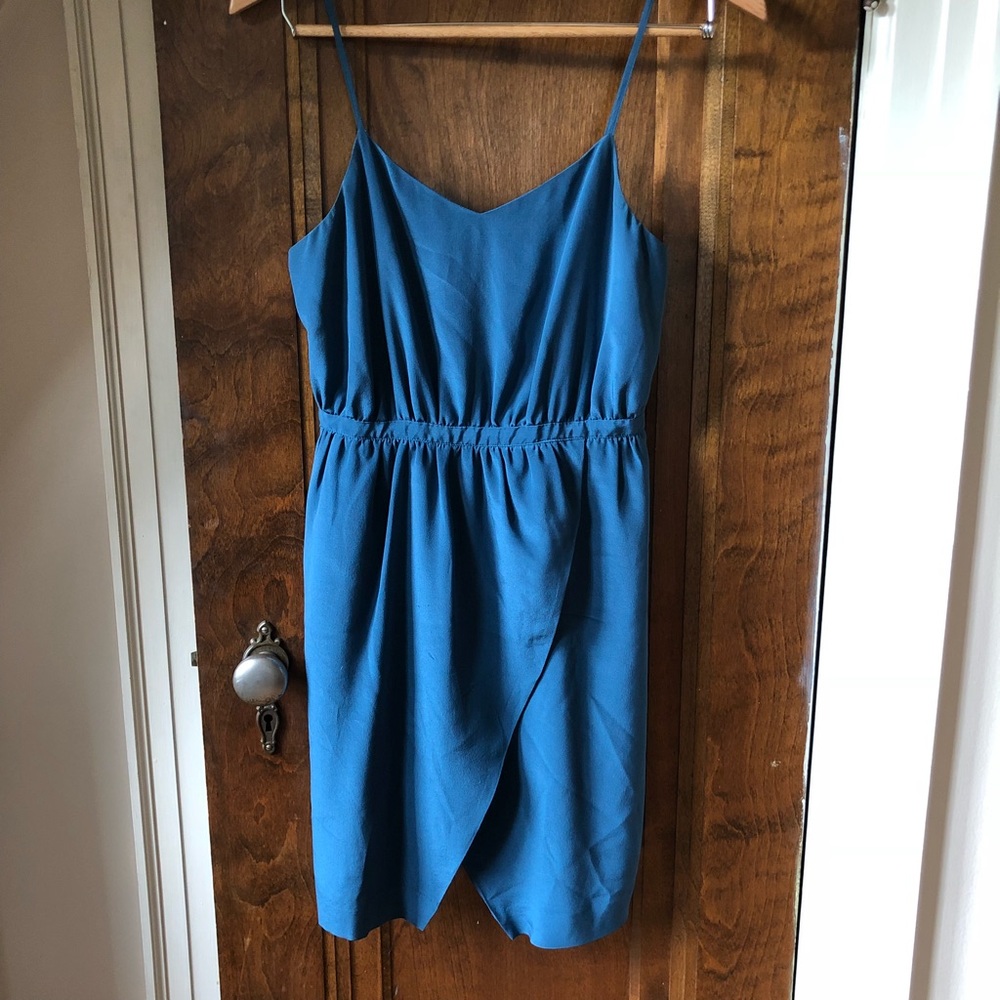 Madewell Silk Tulip Hem Mini Dress